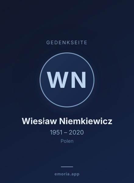 Gedenkportrait von Wiesław Niemkiewicz