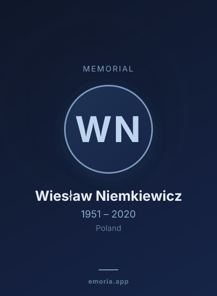 Memorial portrait of Wiesław Niemkiewicz