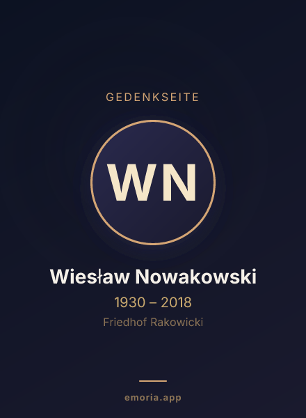 Gedenkportrait von Wiesław Nowakowski