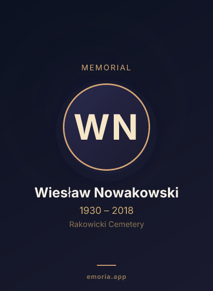Memorial portrait of Wiesław Nowakowski