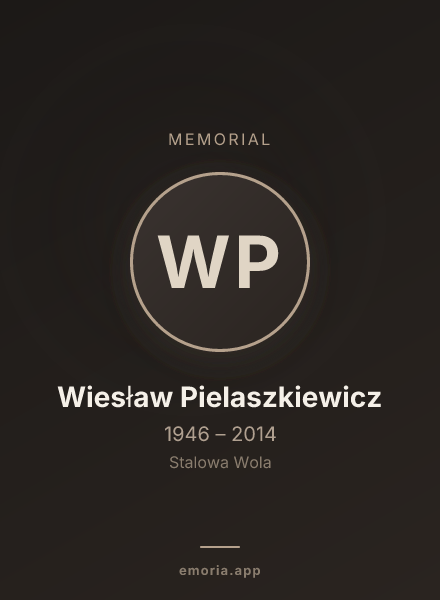 Memorial portrait of Wiesław Pielaszkiewicz