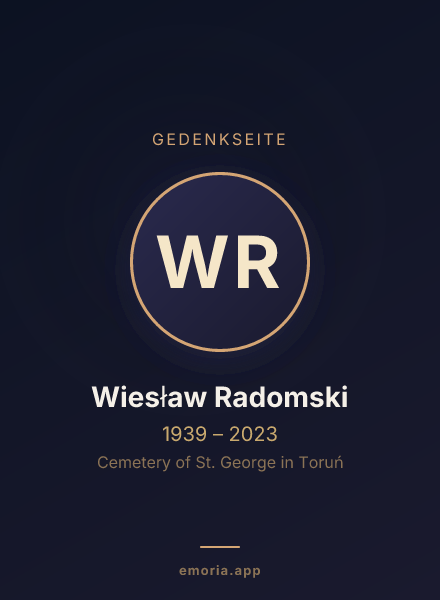 Gedenkportrait von Wiesław Radomski