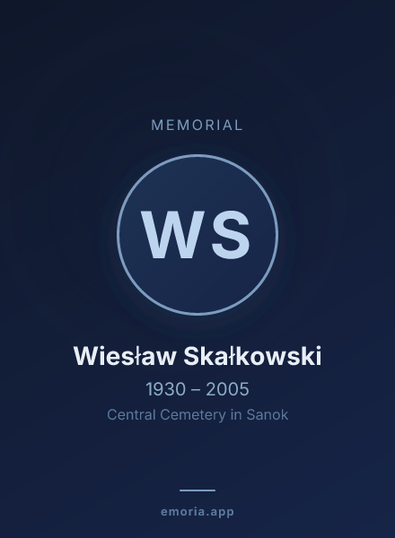 Memorial portrait of Wiesław Skałkowski