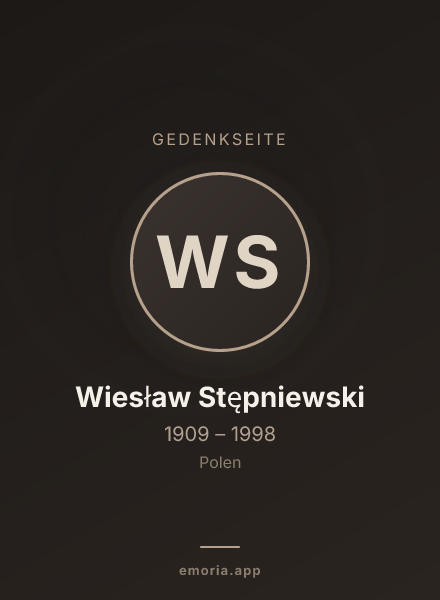 Gedenkportrait von Wiesław Stępniewski
