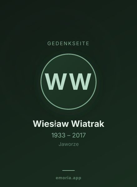 Gedenkportrait von Wiesław Wiatrak