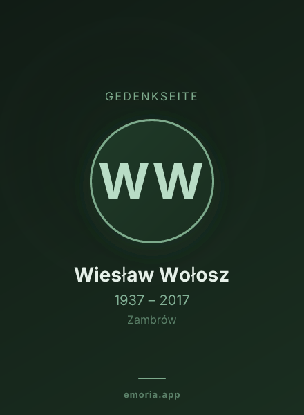 Gedenkportrait von Wiesław Wołosz