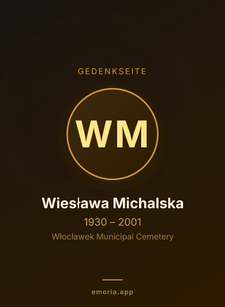 Gedenkportrait von Wiesława Michalska
