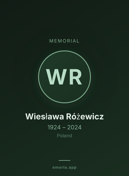 Memorial portrait of Wiesława Różewicz