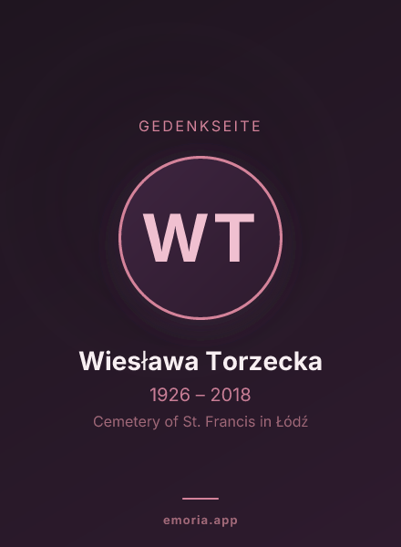 Gedenkportrait von Wiesława Torzecka