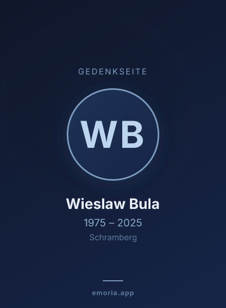Gedenkportrait von Wieslaw Bula