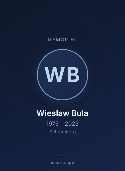 Memorial portrait of Wieslaw Bula