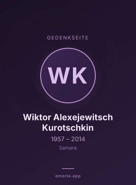 Gedenkportrait von Wiktor Alexejewitsch Kurotschkin