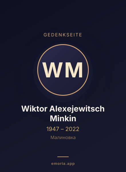 Gedenkportrait von Wiktor Alexejewitsch Minkin