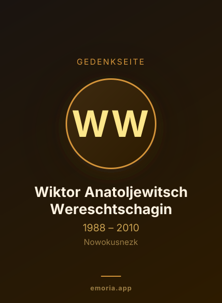 Gedenkportrait von Wiktor Anatoljewitsch Wereschtschagin