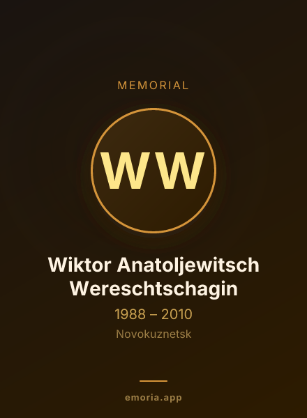 Memorial portrait of Wiktor Anatoljewitsch Wereschtschagin