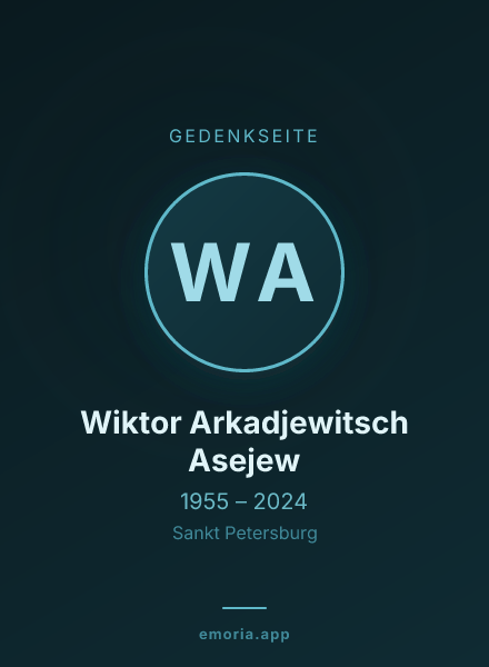 Gedenkportrait von Wiktor Arkadjewitsch Asejew