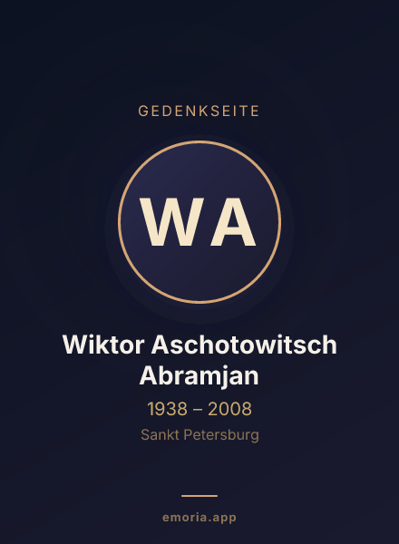 Gedenkportrait von Wiktor Aschotowitsch Abramjan