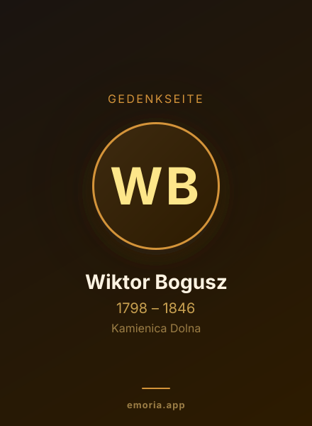 Gedenkportrait von Wiktor Bogusz