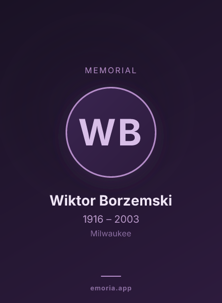Memorial portrait of Wiktor Borzemski