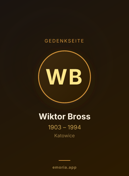 Gedenkportrait von Wiktor Bross