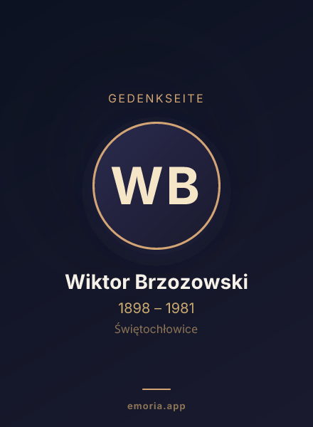 Gedenkportrait von Wiktor Brzozowski