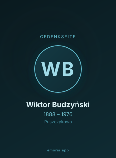 Gedenkportrait von Wiktor Budzyński