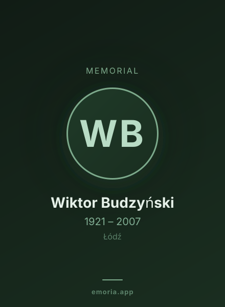 Memorial portrait of Wiktor Budzyński