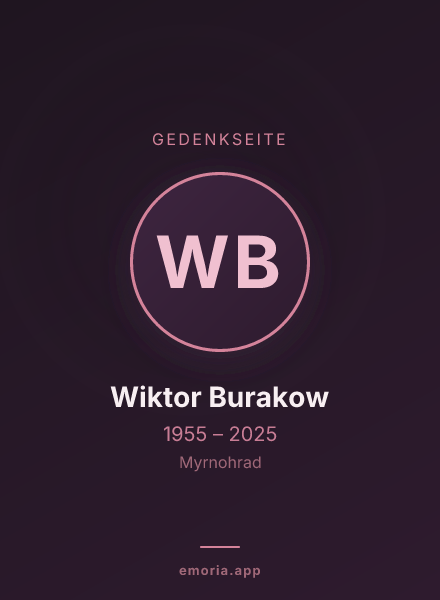 Gedenkportrait von Wiktor Burakow