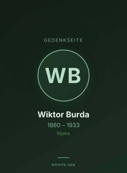 Gedenkportrait von Wiktor Burda