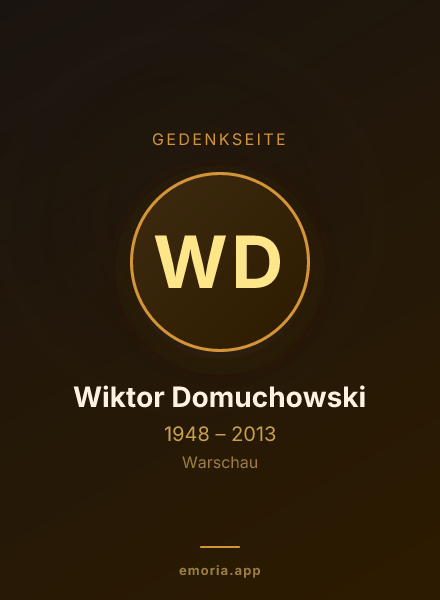 Gedenkportrait von Wiktor Domuchowski