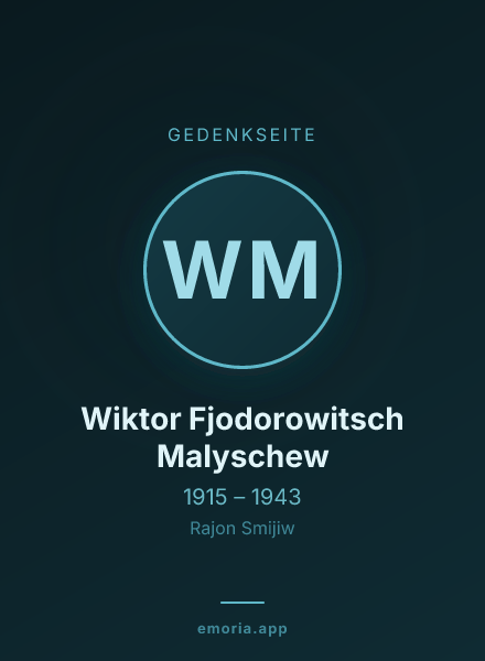Gedenkportrait von Wiktor Fjodorowitsch Malyschew