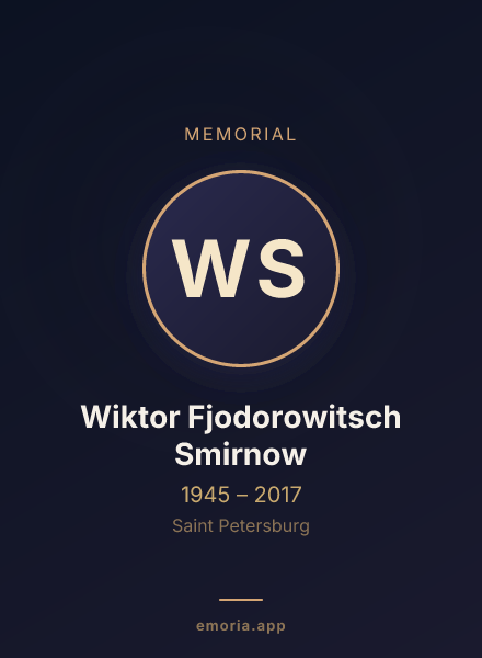 Memorial portrait of Wiktor Fjodorowitsch Smirnow