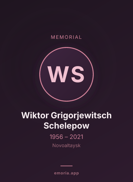 Memorial portrait of Wiktor Grigorjewitsch Schelepow