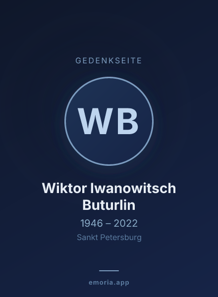 Gedenkportrait von Wiktor Iwanowitsch Buturlin