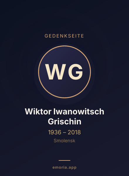 Gedenkportrait von Wiktor Iwanowitsch Grischin