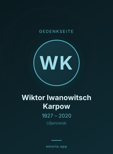 Gedenkportrait von Wiktor Iwanowitsch Karpow