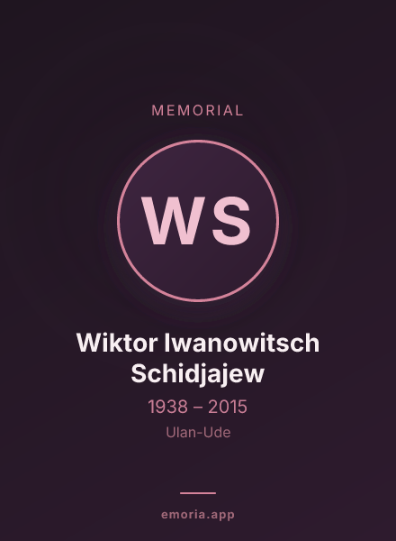 Memorial portrait of Wiktor Iwanowitsch Schidjajew