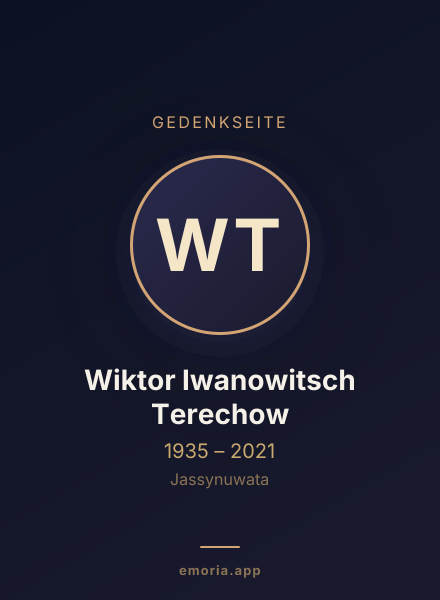 Gedenkportrait von Wiktor Iwanowitsch Terechow