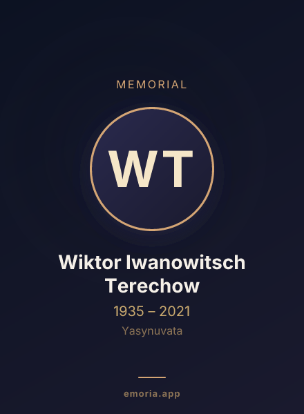 Memorial portrait of Wiktor Iwanowitsch Terechow