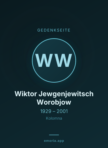 Gedenkportrait von Wiktor Jewgenjewitsch Worobjow