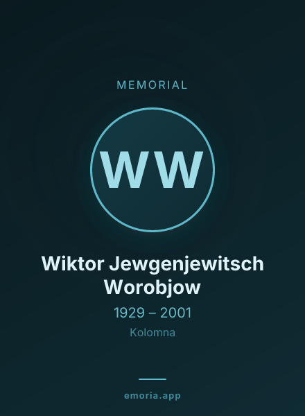 Memorial portrait of Wiktor Jewgenjewitsch Worobjow
