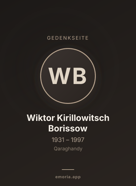 Gedenkportrait von Wiktor Kirillowitsch Borissow