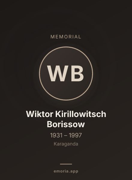 Memorial portrait of Wiktor Kirillowitsch Borissow