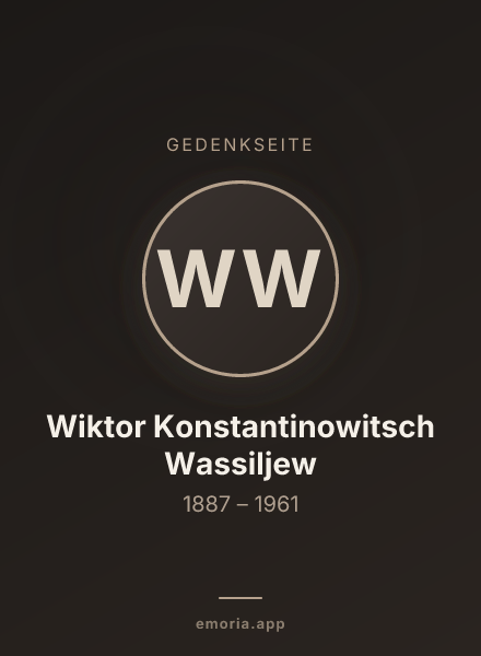 Gedenkportrait von Wiktor Konstantinowitsch Wassiljew