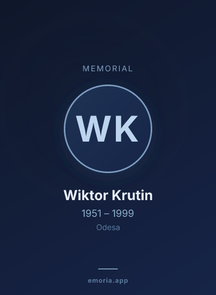 Memorial portrait of Wiktor Krutin