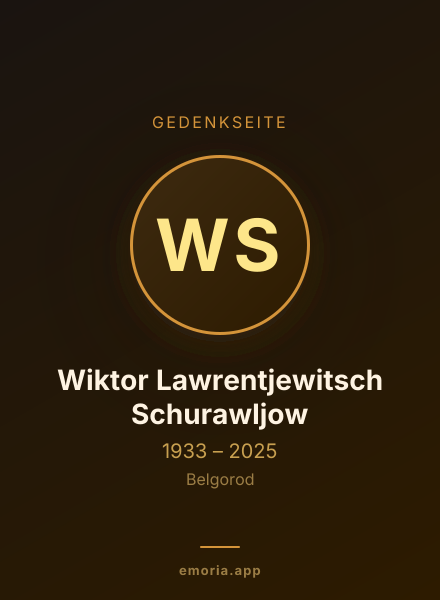 Gedenkportrait von Wiktor Lawrentjewitsch Schurawljow