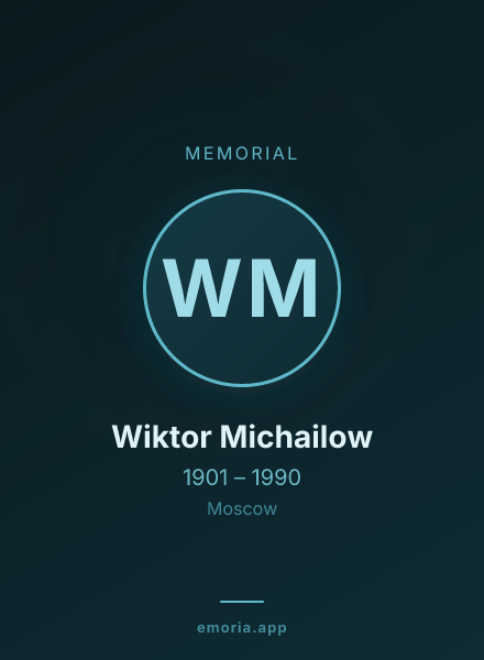 Memorial portrait of Wiktor Michailow