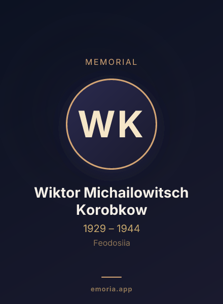 Memorial portrait of Wiktor Michailowitsch Korobkow