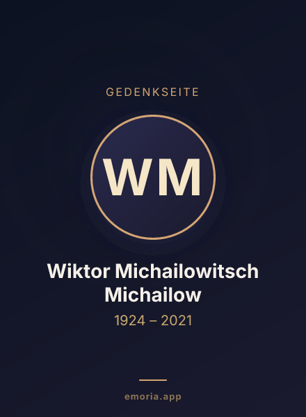 Gedenkportrait von Wiktor Michailowitsch Michailow