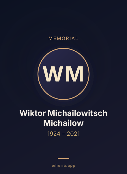 Memorial portrait of Wiktor Michailowitsch Michailow